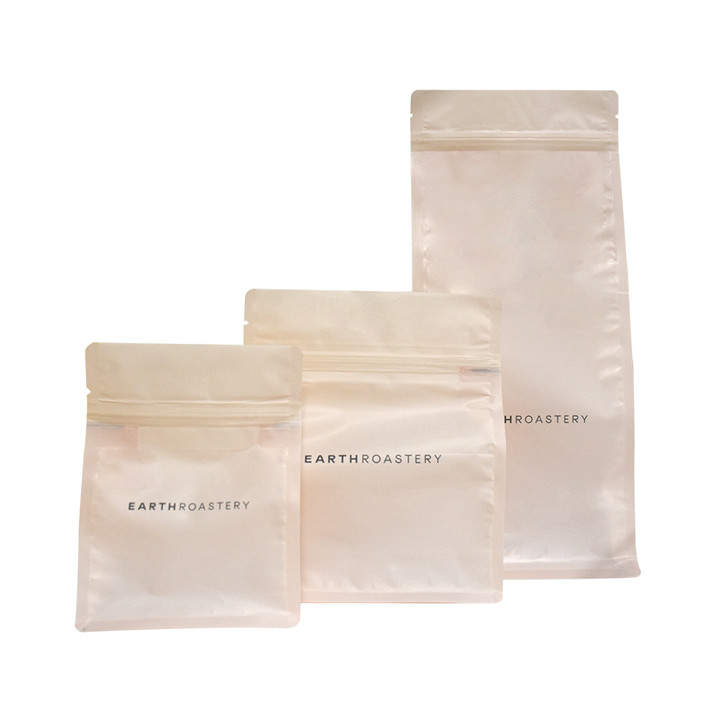 عينات مجانية مخصصة مطبوعة الختم البلاستيك الشفاف القاع كيس القهوة 1kg